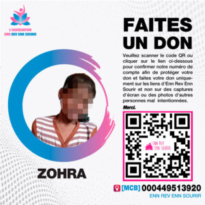Zohra 13 ans, souffre de thrombasthénie de Glanzmann