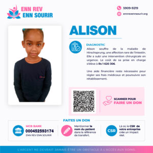 Alison, 8 ans : la maladie de Hirschsprung confirmée