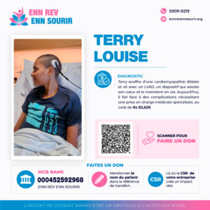 Terry, 19 years old, suffers from an enlarged heart.