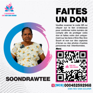 Soondrawtee, 68 ans, souffre d'un adénocarcinome du rectum.