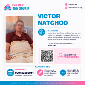 Victor Natchoo 51yrs, Suffers from Grade 2 Wedge Fracture of Vertebral Body