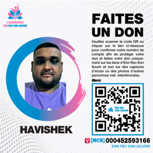 Havishek, 30 ans, souffre d'une incapacité de la jambe