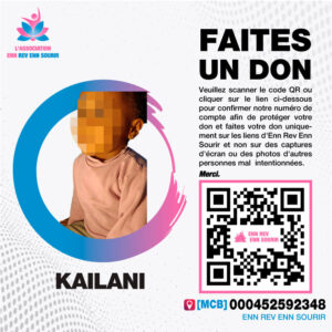 Kailani, 2 ans, souffre et devra subir une une procédure chirurgicale pour d'examiner l'intérieur de l'abdomen