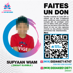 Sufyaan Wiam, 11 ans, a besoin d'une greffe de rein.