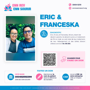 Eric 51 Years and Franceska 48 Years old , needs to undergo IVF treatment .