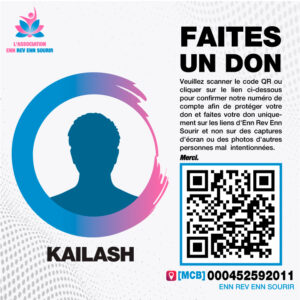 Kailash, 45 ans, souffre de kératocône.